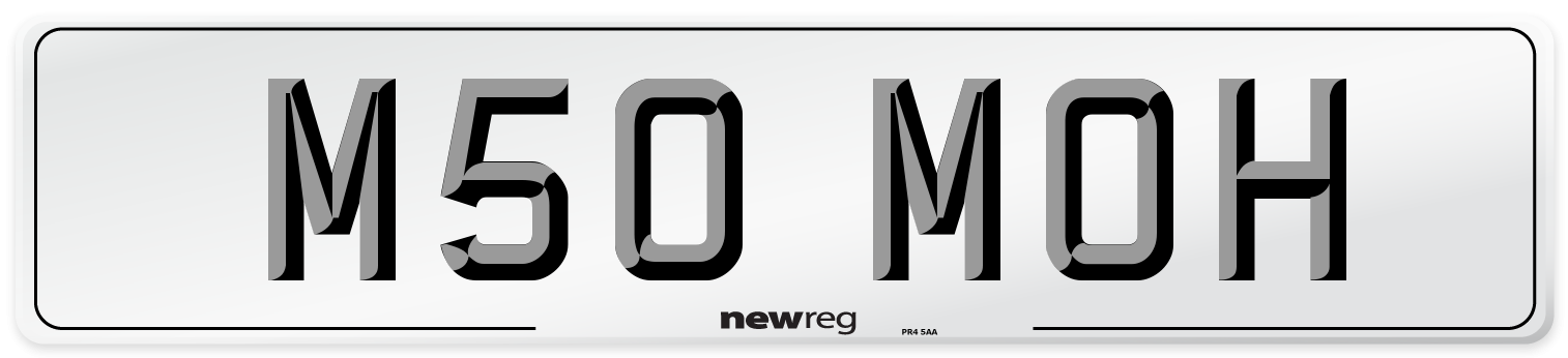 M50 MOH Number Plate from New Reg